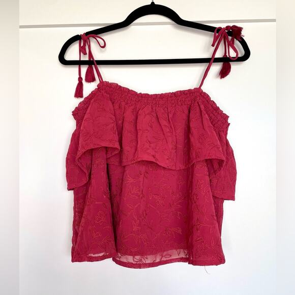 Lovers + Friends Revolve Blossom Top in Palm Floral Embroidery Size Medium - Picture 4 of 12